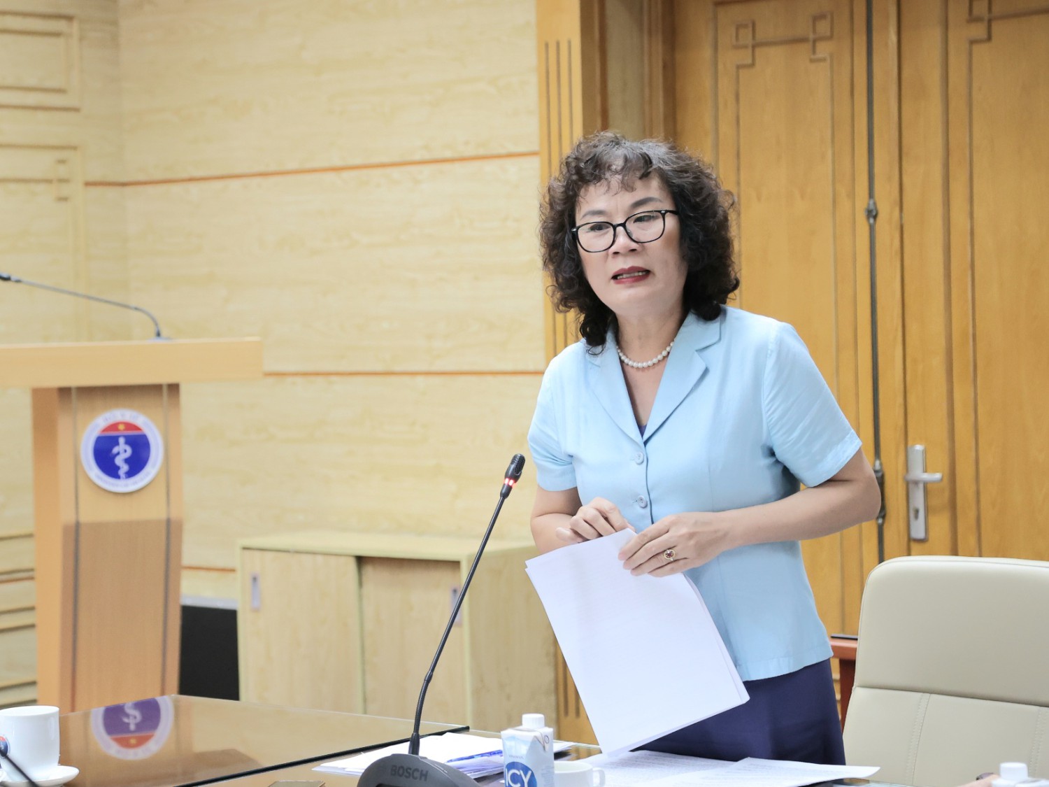 Bà Trương Thị Thu Thủy, Ủy viên Đoàn Chủ tịch, Trưởng Ban Gia đình-Xã hội, Trung ương Hội LHPN Việt Nam phát biểu.